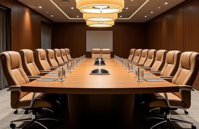 Large corporate conference room